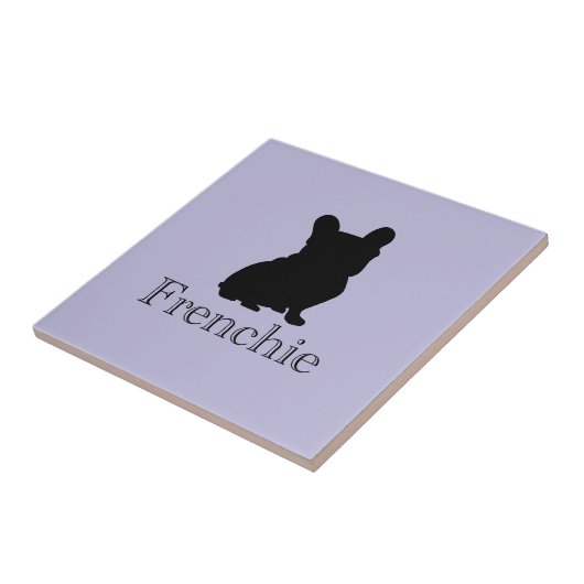 Frenchie silhouette tegeltje (Zijkant)