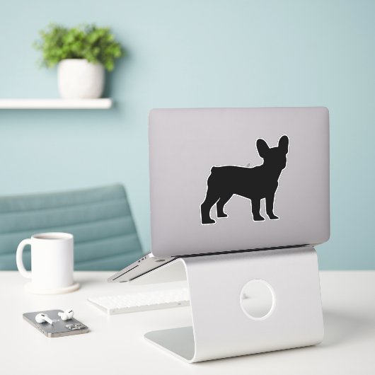 Frenchie Sticker (Laptop op bureau)