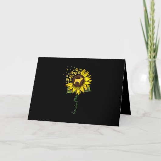 Frenchie Sunflower Ma Kaart (Voorkant)