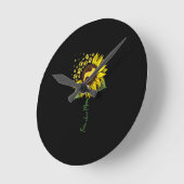 Frenchie Sunflower Ma Ronde Klok (Hoek)