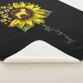 Frenchie Sunflower Ma Sherpa Deken (3/4)