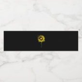 Frenchie Sunflower Ma Waterfles Etiket (Enkel label)