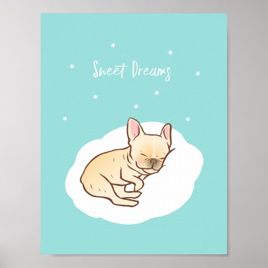Frenchie Sweet Dreams Poster (Voorkant)