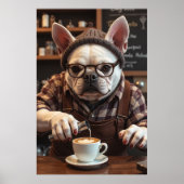 Frenchie tankstation: Sip, Slobber, Serve Poster (Voorkant)
