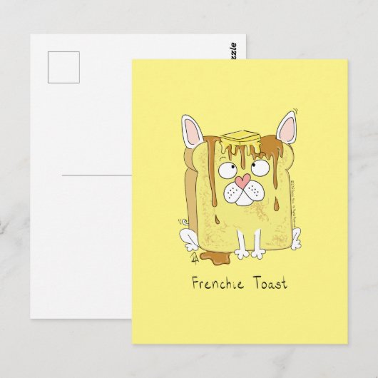 Frenchie Toast Franse Bulldog Briefkaart (Voorkant / Achterkant)