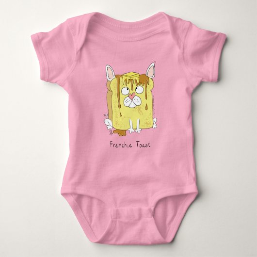 Frenchie Toast French Bulldog Kind Bodysuit dd (Voorkant)