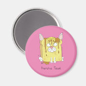 Frenchie Toast French Bulldog Magnet (Voorkant / Achterkant)