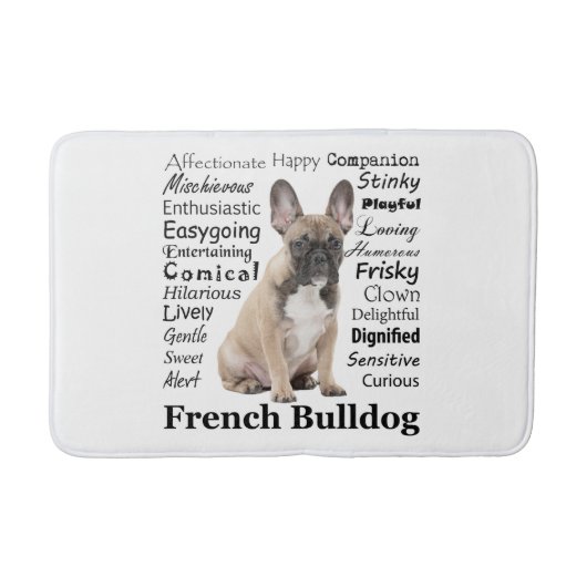 Frenchie Traits Bath Mat (Voorkant)
