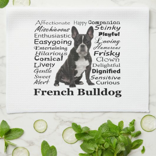 Frenchie Traits Kitchen Towel Theedoek (Gevouwen)