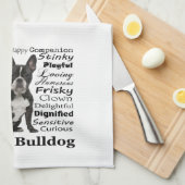 Frenchie Traits Kitchen Towel Theedoek (Quarter Fold)