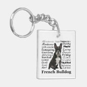 Frenchie Traits Sleutelhanger (Voorkant Links)