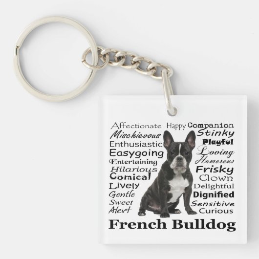 Frenchie Traits Sleutelhanger (Voorkant)