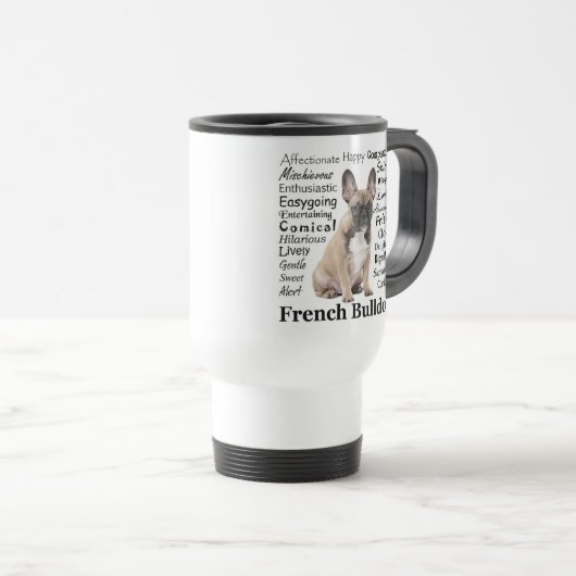 Frenchie Travel Mug Reisbeker (Voorkant rechts)
