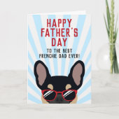 Frenchie Vaderdag Black en Tan French Bulldog Kaart (Voorkant)