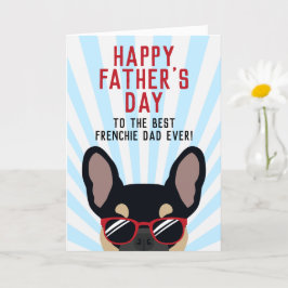 Frenchie Vaderdag Black en Tan French Bulldog Kaart