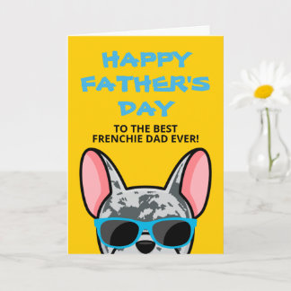 Frenchie Vaderdag Blue Merle Franse Bulldog Kaart