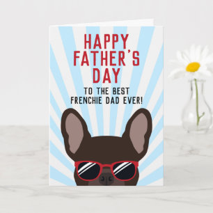 Frenchie Vaderdag Brown French Bulldog Kaart