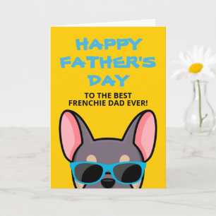 Frenchie Vaderdag Sering Kleur Franse Bulldog Kaart