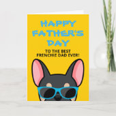 Frenchie Vaderdag Zwarte Tan Franse Bulldog Kaart (Voorkant)