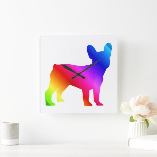 Frenchie    vierkante klok (Huis)