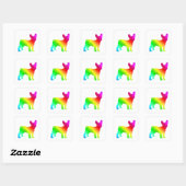 Frenchie Vierkante Sticker (Vel)