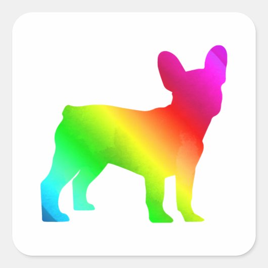 Frenchie Vierkante Sticker (Voorkant)
