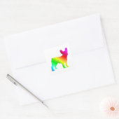 Frenchie Vierkante Sticker (Envelop)