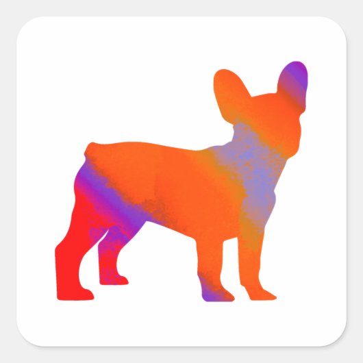 Frenchie Vierkante Sticker (Voorkant)