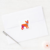 Frenchie Vierkante Sticker (Envelop)