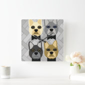 Frenchie Wall Clock Vierkante Klok (Huis)