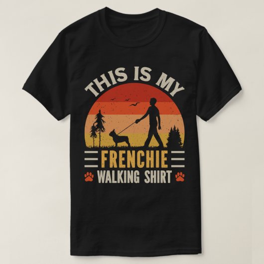Frenchie Wandelen T-shirt (Design voorkant)