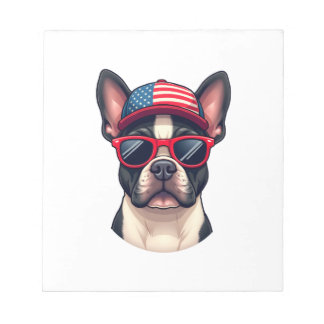 Frenchie Wearing USA Colors (4) Notitieblok