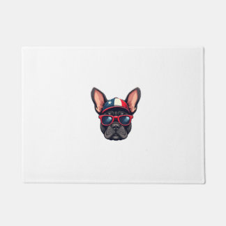 Frenchie Wearing USA Colors (5) Deurmat