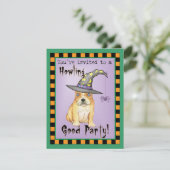 Frenchie Witch Uitnodiging (Staand voorkant)