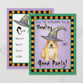 Frenchie Witch Uitnodiging (Voorkant / Achterkant)