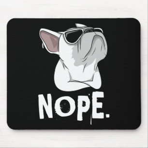 Frenchie Witte Franse Bulldog Muismat