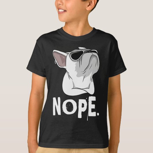 Frenchie Witte Franse Bulldog  T-shirt (Voorkant)