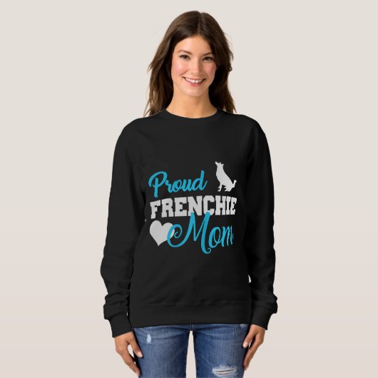 Frenchie Womens Frenchie Ma Cute French Bulldog Trui (Voorkant volledig)