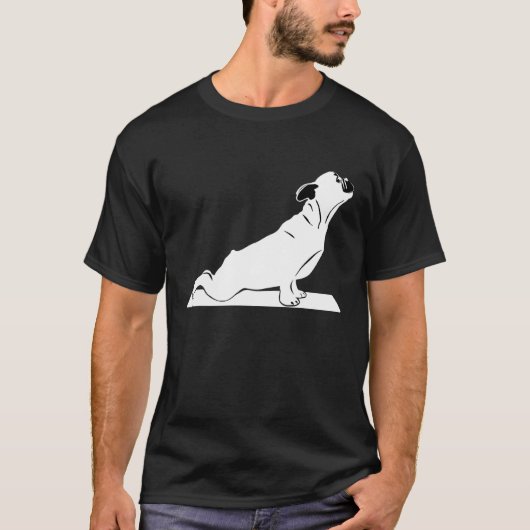 Frenchie Yoga Clothes Outfit Dog French Bulldog T-shirt (Voorkant)
