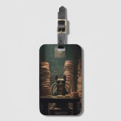 Frenchie's Bank: Biscuit Baron Art Print Bagagelabel (Voorkant (verticaal))