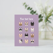 Frenchies Briefkaart (Staand voorkant)