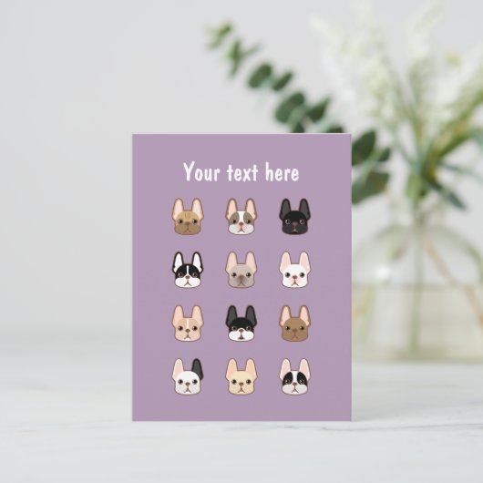 Frenchies Briefkaart (Staand voorkant)