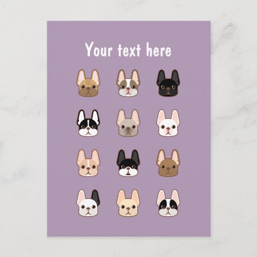 Frenchies Briefkaart (Voorkant)