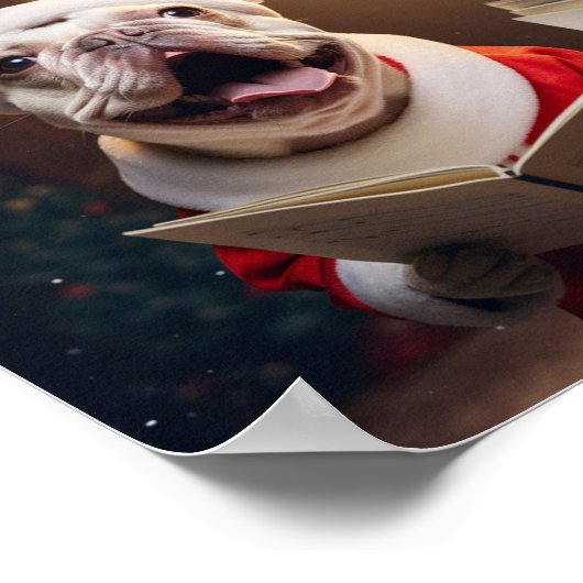 Frenchies Christmas Caroling feestelijke vakantie Poster (Hoek)