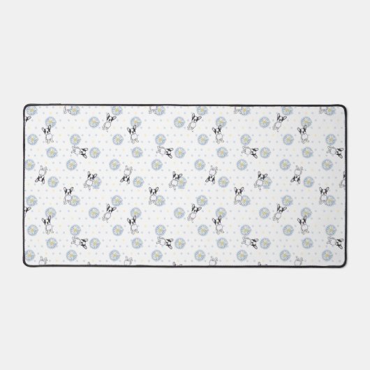 Frenchies en Daisies Art Desk Mat (Voorkant)