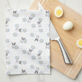 Frenchies en Daisies Theedoek (Quarter Fold)