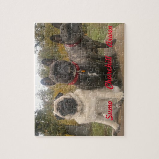 Frenchies en pugs legpuzzel (Verticaal)