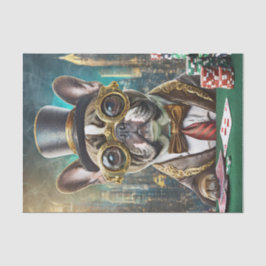 Frenchie's Flush, Franse Bulldog Pokert Tissuepapier