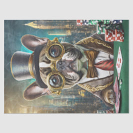 Frenchie's Flush, Franse Bulldog Pokert  Tissuepapier