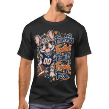 Frenchies & Football Herfst Franse Bulldog T-shirt